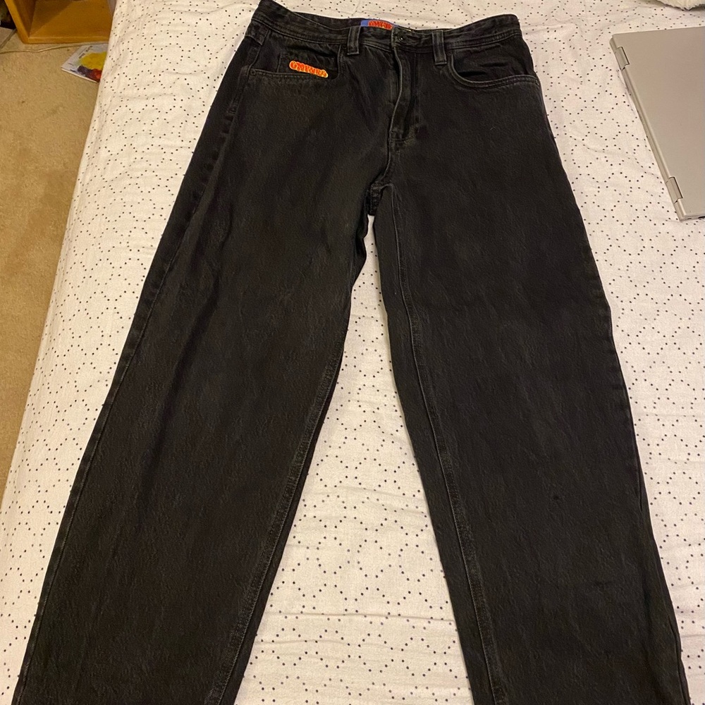 Empyre Loose Fit Black Denim Skate Jeans